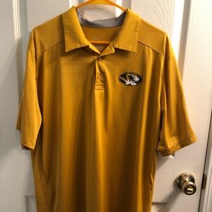 Large Nike Dri-Fit Mizzou Gold Polo